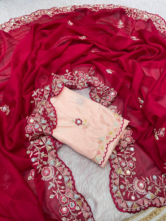 Rangoli Silk Sequence Work Saree