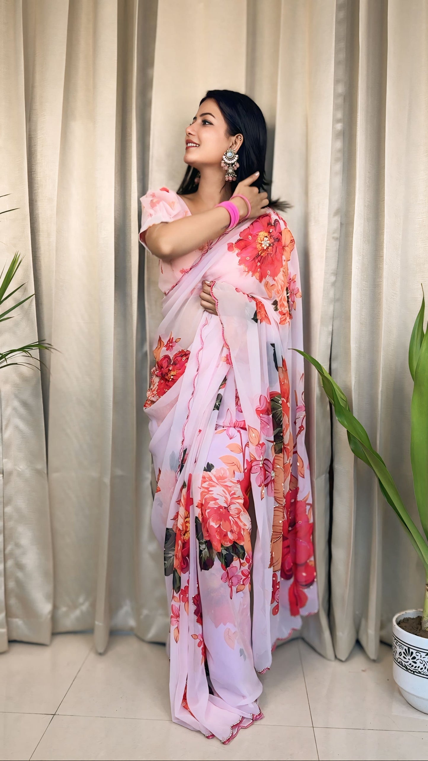 Juhi-Soft georgette silk saree