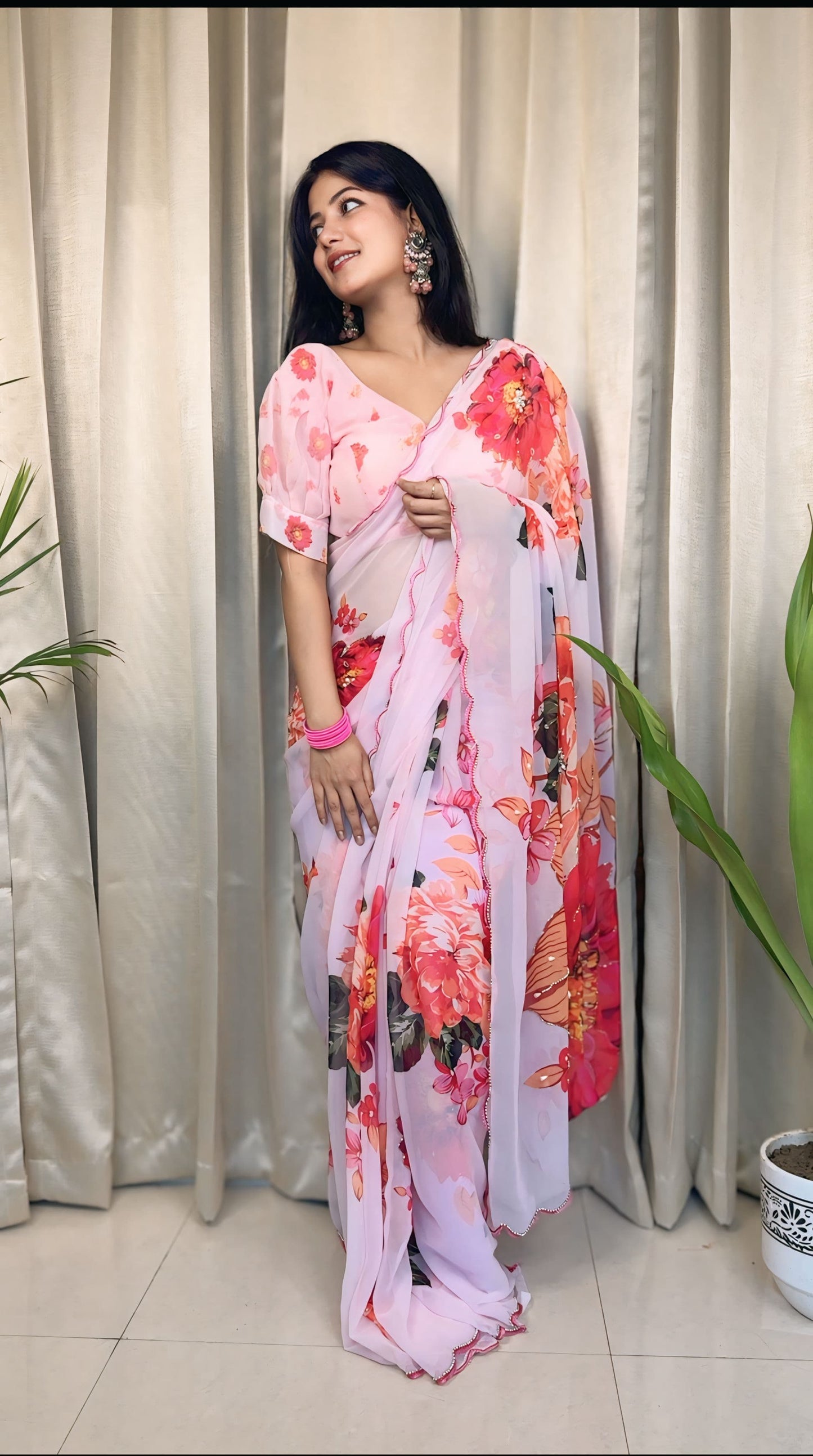 Juhi-Soft georgette silk saree