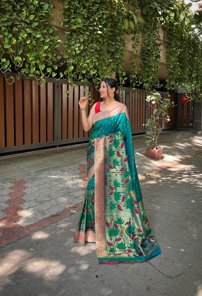 Titli-Pure Banarasi Paithani Silk Saree