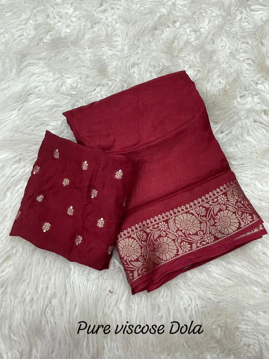 Shanaya-Pure Viscose Russian Dola Saree