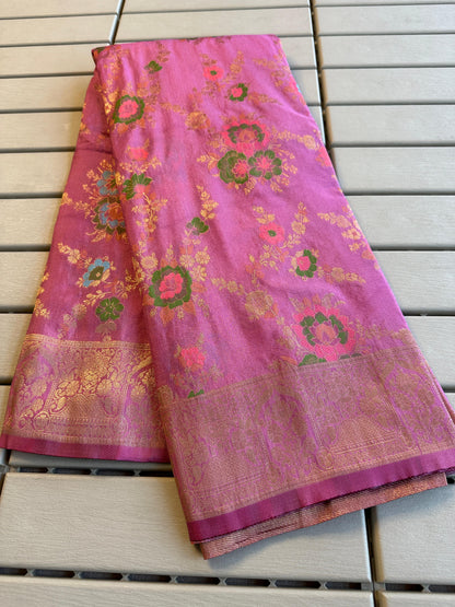 Pure Crepe Khadi Silk Saree