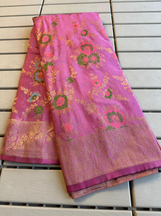 Pure Crepe Khadi Silk Saree