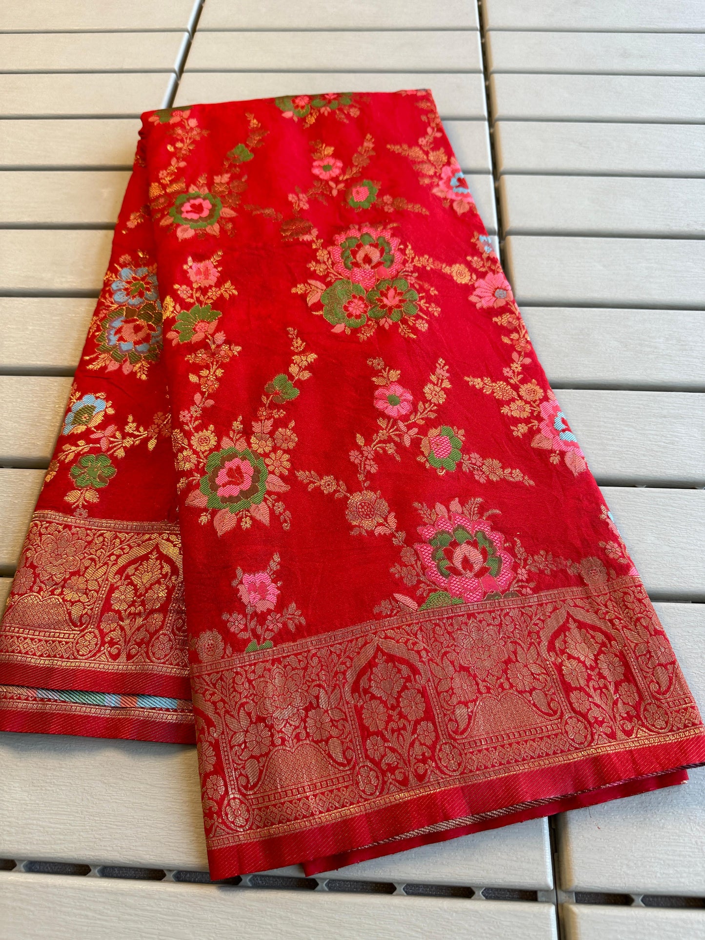 Pure Crepe Khadi Silk Saree