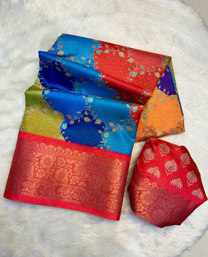 Rudraksh-Soft Dola Digital Silk Saree
