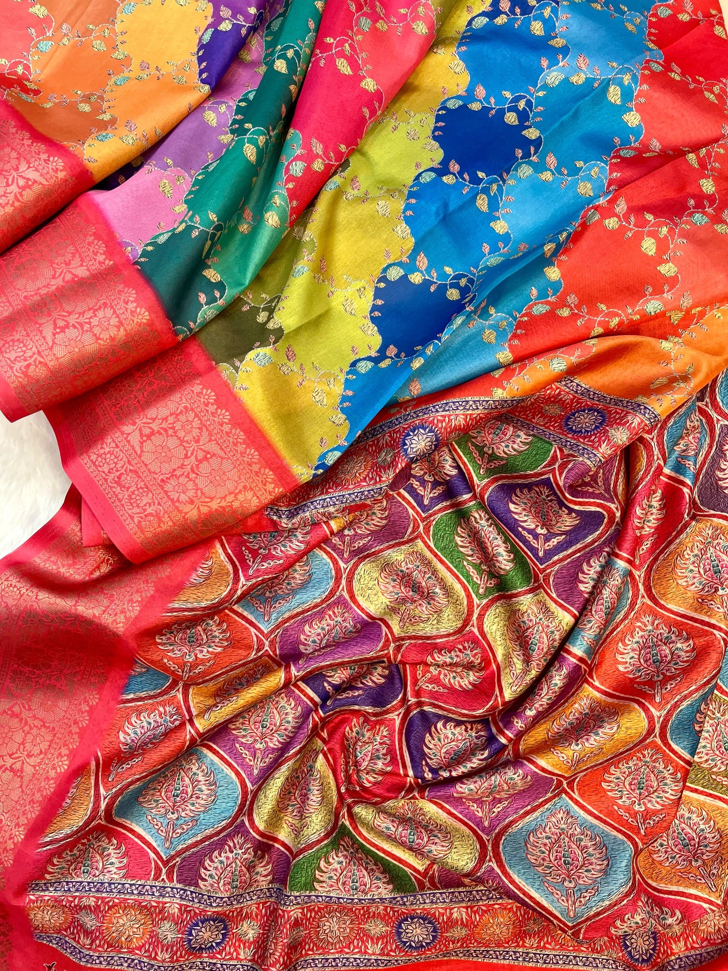 Rudraksh-Soft Dola Digital Silk Saree